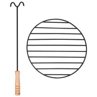 Tuinvuurplaats met grill 76 cm roestvrij staal 10