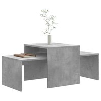 Salontafelset 100x48x40 cm bewerkt hout betongrijs 3