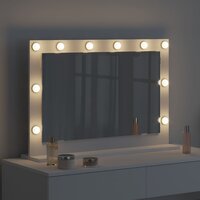 Make-up spiegel Wit 80 x 15 x 18 cm Glas en Hout met Kunststof 3