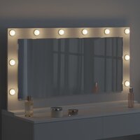 Make-up spiegel Wit 100 x 55 x 18 cm Glas en Hout met Kunststof 3