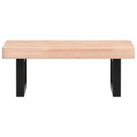 Badkamer wandschap staal en massief beukenhout 4