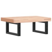 Badkamer wandschap staal en massief beukenhout 6
