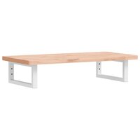 Badkamer wandschap staal en massief beukenhout 2