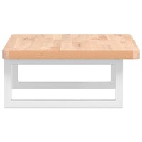 Badkamer wandschap staal en massief beukenhout 5