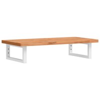 Badkamer wandschap staal en massief beukenhout 2