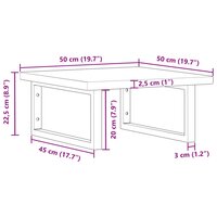Badkamer wandschap staal en massief eikenhout 11