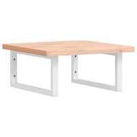 Badkamer wandschap staal en massief beukenhout 2