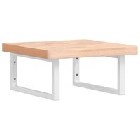 Badkamer wandschap staal en massief beukenhout 2