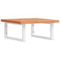 Badkamer wandschap staal en massief beukenhout 2