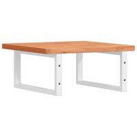 Badkamer wandschap staal en massief beukenhout 6