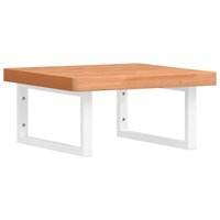 Badkamer wandschap staal en massief beukenhout 2