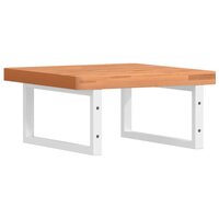 Badkamer wandschap staal en massief beukenhout 6