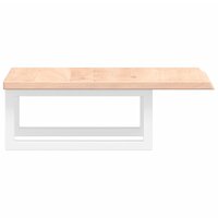 Badkamer wandschap staal en massief eikenhout 5