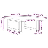 Badkamer wandschap staal en massief eikenhout 11