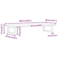 Badkamer wandschap staal en massief eikenhout 11