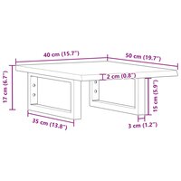 Badkamer wandschap staal en massief eikenhout 11
