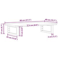Badkamer wandschap staal en massief eikenhout 11
