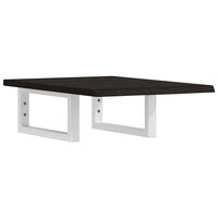 Badkamer wandschap staal en massief eikenhout 2