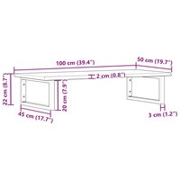 Badkamer wandschap staal en massief eikenhout 11