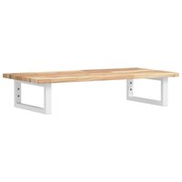 Badkamer wandschap staal en massief acaciahout 2