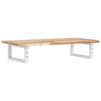 Badkamer wandschap staal en massief acaciahout 6
