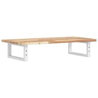 Badkamer wandschap staal en massief acaciahout 6
