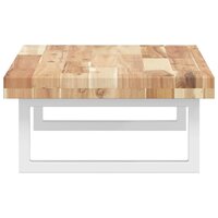 Badkamer wandschap staal en massief acaciahout 5