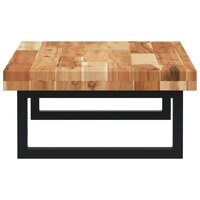 Badkamer wandschap staal en massief acaciahout 5