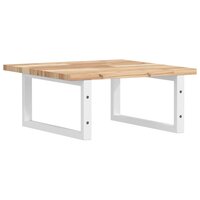 Badkamer wandschap staal en massief acaciahout 6