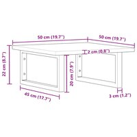 Badkamer wandschap staal en massief acaciahout 11