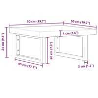 Badkamer wandschap staal en massief acaciahout 11
