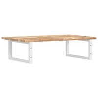 Badkamer wandschap staal en massief acaciahout 6