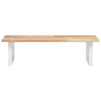 Badkamer wandschap staal en massief acaciahout 4