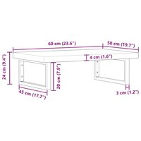 Badkamer wandschap staal en massief acaciahout 11