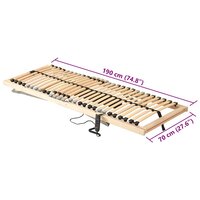 Lattenbodem Bruin 70 x 190 cm Massief beukenhout 8