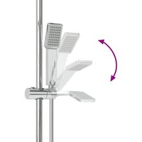Douchesysteem set Chroom 70 cm Roestvrij staal 10