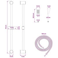 Douchesysteem set Chroom 70 cm Roestvrij staal 11