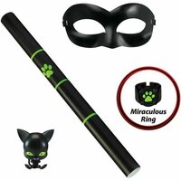 Miraculous: Tales of Ladybug &amp; Cat Noir Transformation Set - Cat Noir 4 Onderdelen Zwart Multicolour Kinder verkleedkleding 2