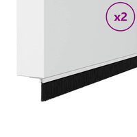 Zelfklevende Deurborstels 2 pcs Wit 100 cm Aluminium Legering 3