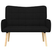 Twee Persoons Sofa Zwart 115 x 61 x 87 cm Stof 4