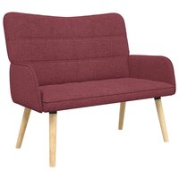 Twee Persoons Sofa Wijnrood 115 x 61 x 87 cm Stof 2
