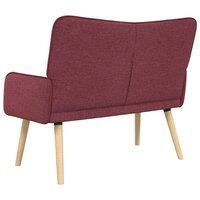 Twee Persoons Sofa Wijnrood 115 x 61 x 87 cm Stof 6