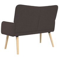 Twee Persoons Sofa Donkerbruin 115 x 61 x 87 cm Stof 6