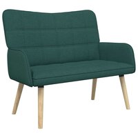 Twee Persoons Sofa Donkergroen 115 x 61 x 87 cm Stof 2