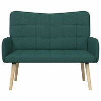 Twee Persoons Sofa Donkergroen 115 x 61 x 87 cm Stof 4