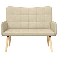 Twee Persoons Sofa Cr&egrave;me 115 x 61 x 87 cm Stof 4