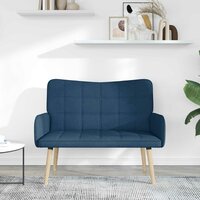 Twee Persoons Sofa Blauw 115 x 61 x 87 cm Stof 3