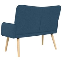Twee Persoons Sofa Blauw 115 x 61 x 87 cm Stof 6