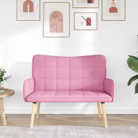 Twee Persoons Sofa Roze 115 x 61 x 87 cm Stof 3
