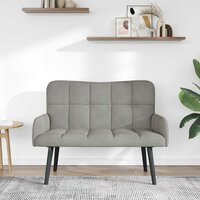 Twee Persoons Sofa Lichtgrijs 115 x 61 x 87 cm Fluweel 3